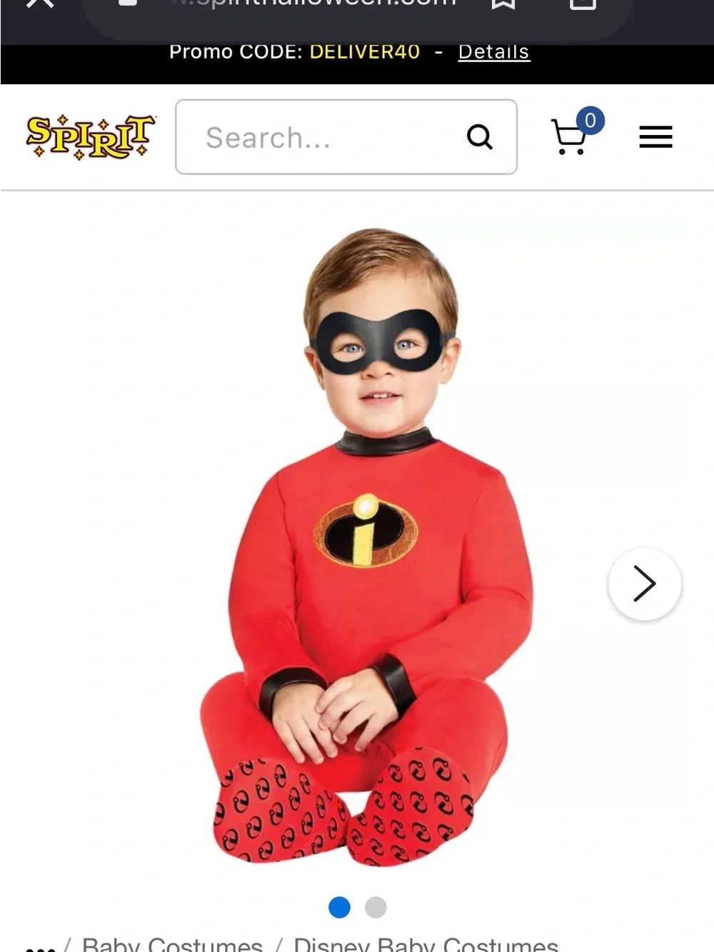 The Incredibles Jack-Jack IThe Incredibles Jack-Jack Infant Costume 18-24 Months